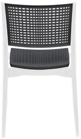 Καρέκλα Best Fylliana Λευκό - Ανθρακί 57,5x55x80 εκ. 57.5x55x80 εκ.