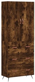 vidaXL Ντουλάπι Καπνιστή Δρυς 69,5x34x180 εκ. από Επεξεργασμένο Ξύλο