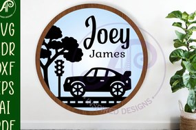 Σετ των 3 Intra απο ξύλο plywood 3mm-4mm πάχος Car Layered Personalized Name Art Wall Art Δίασταση 10x10 cm INTRAFABR-119631397