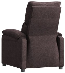 vidaXL Πολυθρόνα Ανακλινόμενη Σκούρο Καφέ Υφασμάτινη