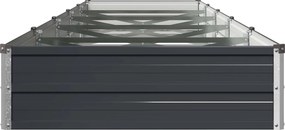 vidaXL Υψωμένο Κρεβάτι Κήπου Ανθρακί 400 x 80 x 24 εκ.