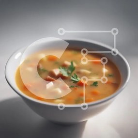 Σετ των 2 Intra Συλλεκτικό Ξύλινο Παζλ Plywood 4mm - Μπολ σούπας με λαχανικά και μαϊντανό Σε Ξύλινο Κουτί - Διαστάσεις: 10x10 cm – 25 κομμάτια