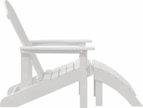 vidaXL Καρέκλα Adirondack Λευκό 82 x 74 x 92 εκ. HDPE