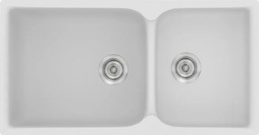 Sanitec Classic 307 (92×51) - Γρανιτένιος νεροχύτης - White