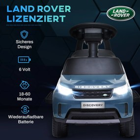 AIYAPLAY Ηλεκτρικό Αυτοκίνητο για Παιδιά 6V, Land Rover, Λειτουργία Οδήγησης/Σπρωξίματος, Προβολείς, Μουσική, Ανοιχτό Μπλε