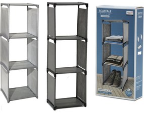 Ράφι Γκρι/Μαύρο Ύφασμα/Μέταλλο 36x30x110cm Σε 2 Χρώματα