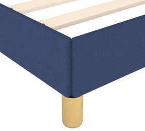 vidaXL Πλαίσιο Κρεβατιού χωρίς στρώμα Μπλε 120x190 εκ. Υφασμάτινο