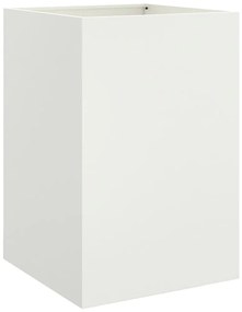 vidaXL Ζαρντινιέρα Λευκή 52x48x75 εκ. από Χάλυβα