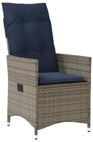 vidaXL Σέτ φαγητού για κήπο 5 pcs Γκρι συνθετικό ρατάν