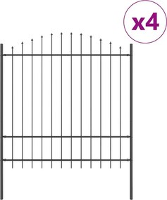 vidaXL Φράχτης Κήπου WOERDEN 4 τμχ. 170 x 215 cm Γκρι