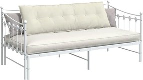 vidaXL Μαξιλάρι Πλάτης Κρεμ 160 x 50 cm Υφασμάτινο Κορντουρά