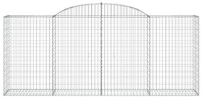 vidaXL Συρματοκιβώτια Τοξωτά 12 τεμ. 300x50x120/140 εκ. Γαλβαν. Ατσάλι