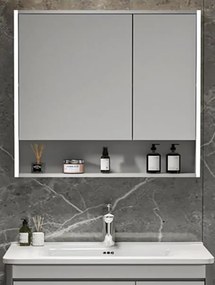 Καθρέπτης μπάνιου YVONNE 80 Led Grey 75x8x70 εκ. 75x8x70 εκ.