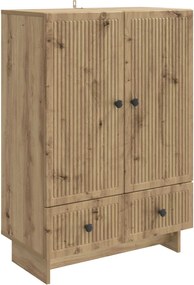 vidaXL Πλαϊνό γραφείο Τεχνίτικη Δρυς 66 x 34,5 x 95 εκ.