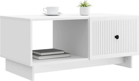 vidaXL Τραπεζάκι σαλονιού Λευκό 90 x 50 x 40 cm Επεξεργασμένο Ξύλο