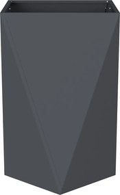 vidaXL Γλάστρα 2 pcs Ανθρακί 50 x 50 x 75 cm Ατσάλι