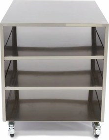Stainless Steel Machine Table - 60 x 80cm - 120kg Load Capacity - on Wheels
