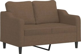 vidaXL Καναπές Διθέσιος Καφέ 120 εκ. Υφασμάτινος