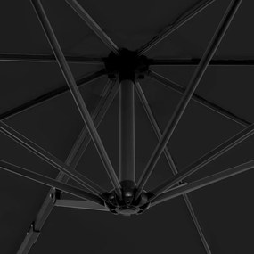 Ομπρέλα Κρεμαστή Ανθρακί 300 εκ. με Ιστό Αλουμινίου - Ανθρακί