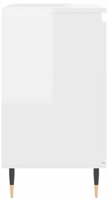 vidaXL Ντουλάπι Μπάνιου Γυαλ. Λευκό 58 x 33 x 60 εκ. από Επεξεργ. Ξύλο