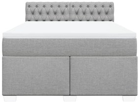 vidaXL Κρεβάτι Boxspring με Στρώμα Αν. Πράσινο 160x200εκ Υφασμάτινο