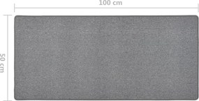 vidaXL Χαλί Διάδρομος Σκούρο Γκρι 50 x 100 εκ.