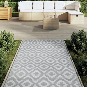 vidaXL Χαλί εξωτερικού χώρου ARAKIL γκρι 120x180 cm PP