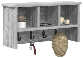 vidaXL Τοίχου Κρεμάστρα Γκρι sonoma 50 x 16 x 26 εκ Επεξεργασμένο ξύλο