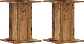 vidaXL Βάσεις Ηχείων 2 τεμ. Όψη Παλαιού Ξύλου 30x30x40 εκ. Επεξ. Ξύλο