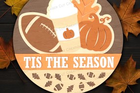 Σετ των 2 Intra απο ξύλο plywood 3mm-4mm πάχος – Είναι η εποχή του φθινοπώρου Δίασταση  20x20 cm INTRAFABR-125383187