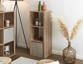 Ραφιέρα Οργάνωσης Klaus Home Deco Factory με 3 ράφια και διαστάσεις 38.5x32x99cm - Συνδυάζεται με κουτιά αποθήκευσης - Σε απόχρωση Ξύλου