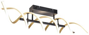 Φωτιστικό Οροφής - Πλαφονιέρα Sequence 641810208 90x14x20cm Dim Led 5000Lm 41W Brass-Black Trio Ligh