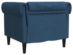 vidaXL Πολυθρόνα Chesterfield Μπλε Υφασμάτινη