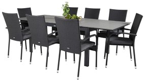 Σετ Τραπέζι και καρέκλες Dallas 2481, Polyξύλο, Πλαστικό ψάθινο, Μαξιλάρι καθίσματος: Ναι | Epipla1.gr