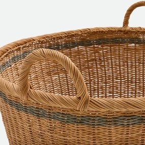 Στρογγυλό καλάθι από ρατάν, διάμετρος 58 cm, ALINO