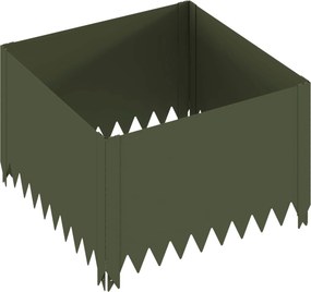 vidaXL Περίγραμμα γκαζόν 60 x 60 x 35 cm Ατσάλι Λαδί