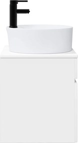 vidaXL Επιτοίχιος νιπτήρας βανίλιας Λευκό 49 x 44,5 x 65 εκ