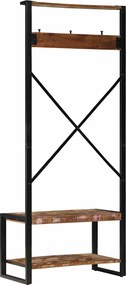 vidaXL Ράφι για ρούχα Πολύχρωμο 80x40x190 cm Ξύλο μασίφ ανακυκλωμένο
