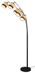 Φωτιστικό Δαπέδου Bolzano R41665032 30x12x200cm 5xE14 10W Black-Beige RL Lighting