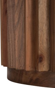 ΒΟΗΘΗΤΙΚΟ ΤΡΑΠΕΖΙ ΣΤΡΟΓΓΥΛΟ SEDGE HM9696 ΜΑΣΙΦ ΑΚΑΚΙΑ-ΦΥΣΙΚΟ ΧΡΩΜΑ Φ40x50Υεκ.