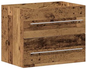 vidaXL Ντουλάπα νιπτήρα με λεκάνη 2 pcs Παλαιό ξύλο 60 x 38.5 x 48 cm