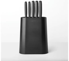 Brabantia 1001177 Σετ Μαχαίρια με Βάση από Ανοξείδωτο Ατσάλι 5τμχ Tasty+ Dark Grey