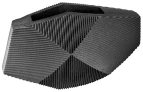 Βάζο 'Heptagon' Πολυρεζίνη Μαύρο 10x38x21.5cm-05161010