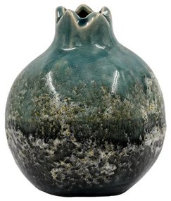 Κεραμικό Διακοσμητικό Ρόδι FL751 Fylliana Πράσινο-Γκρί χρώμα 11x12εκ