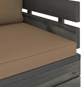 vidaXL Πολυθρόνα Κήπου από Ξύλο Πεύκου με Μαξιλάρια