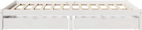 vidaXL Σκελετός Κρεβ. Χωρίς Στρώμα Λευκό 140x190 εκ Μασίφ Πεύκο
