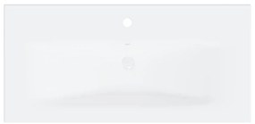 Ντουλάπι Μπάνιου με Νιπτήρα Γυαλιστερό Λευκό από Μοριοσανίδα - Λευκό