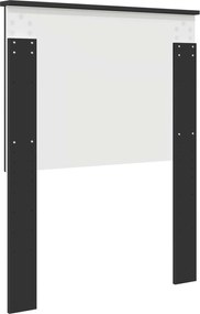 vidaXL Κεφαλάρι με κεφαλάρι Μαύρη Οξυά 75 cm Επεξεργασμένο ξύλο