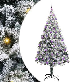 vidaXL Τεχνητό Χριστουγεννιάτικο Δέντρο με 300 LED Λευκό 210 cm