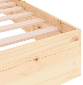 vidaXL Πλαίσιο Κρεβατιού 75 x 190 εκ. από Μασίφ Ξύλο Small Single